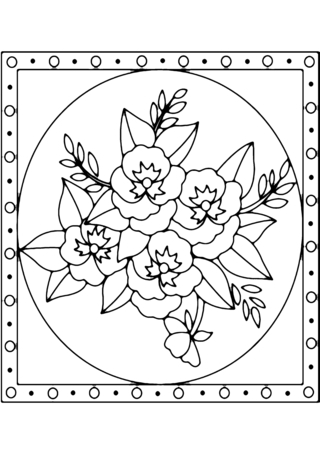 Fleurs 039 - Coloriages fleurs, fruits et légumes - Coloriages - 10doigts.fr